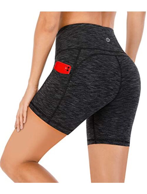 Ewedoos Biker Shorts for Women High Waist Yoga Shorts for Women with Pockets Athletic Shorts for Women Running Gym Short