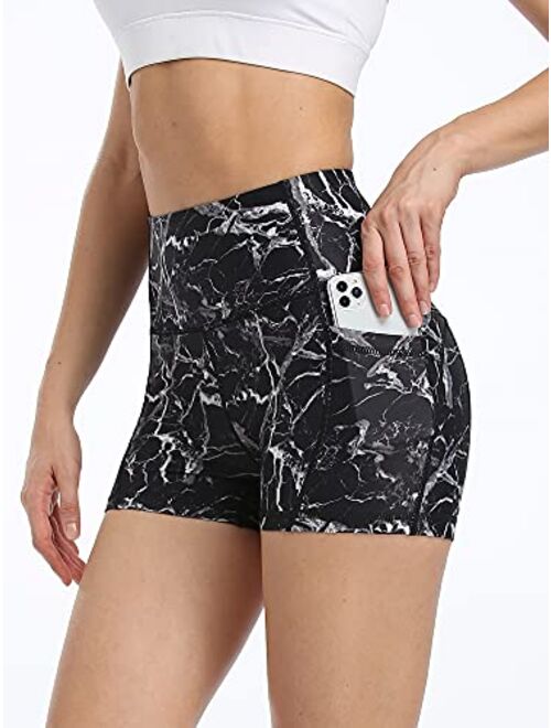 Cadmus Women's 3"/4" High Waist Spandex Running Shorts for Yoga