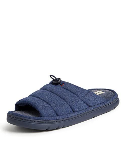 Dearfoams Men's Adrian Quilted Memory Foam Sweatshirt Slide Slipper