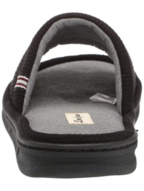 Dearfoams Men's Daniel Waffle Knit Slide Slipper