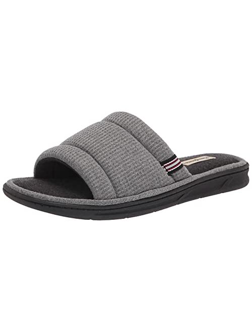 Dearfoams Men's Daniel Waffle Knit Slide Slipper