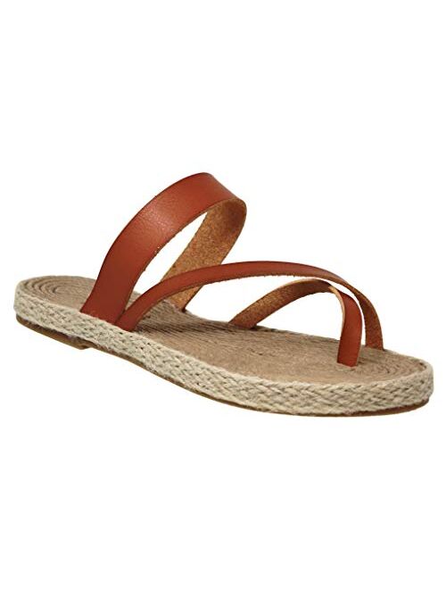 Soda Joan Womens Open Toe Slip On Flip Flop Sandals