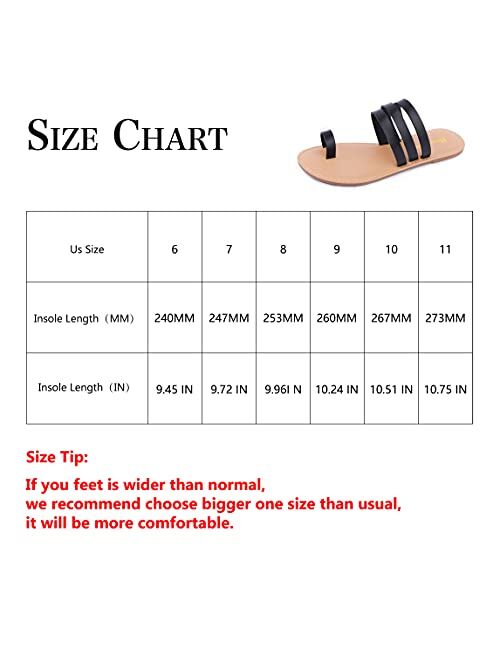 Huayuanwell Women's Strappy Slides Flat Sandals Strappy Slides Sandals Open Toe Summer Shoes