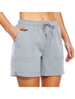 Willit Women's 5" Hiking Shorts Golf Athletic Outdoor Shorts Quick Dry Workout Summer Water Shorts with Pockets