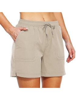 Willit Women's 5" Hiking Shorts Golf Athletic Outdoor Shorts Quick Dry Workout Summer Water Shorts with Pockets