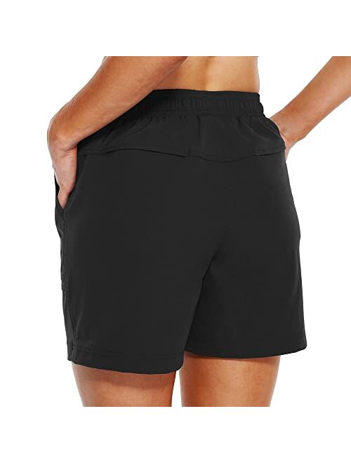 Willit Women's 5" Hiking Shorts Golf Athletic Outdoor Shorts Quick Dry Workout Summer Water Shorts with Pockets