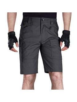 Men's Tactical Cargo Shorts Relaxed Fit Water Resistant Work Hiking Shorts