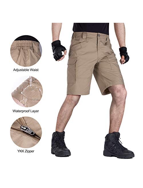 FREE SOLDIER Men's Tactical Cargo Shorts Relaxed Fit Water Resistant Work Hiking Shorts