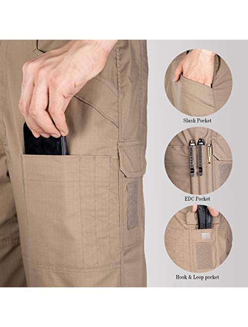 FREE SOLDIER Men's Tactical Cargo Shorts Relaxed Fit Water Resistant Work Hiking Shorts