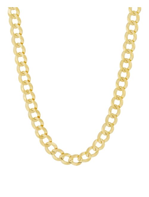 MACY'S Concave Curb Link 20" Chain Necklace in 14k Gold-Plated Sterling Silver 8mm