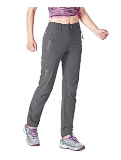 Gopune Women's Outdoor Hiking Pants Lightweight Quick Dry Water Resistant Mountain Trouser