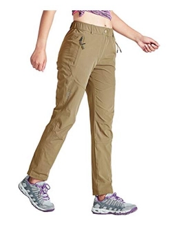 Gopune Women's Outdoor Hiking Pants Lightweight Quick Dry Water Resistant Mountain Trouser