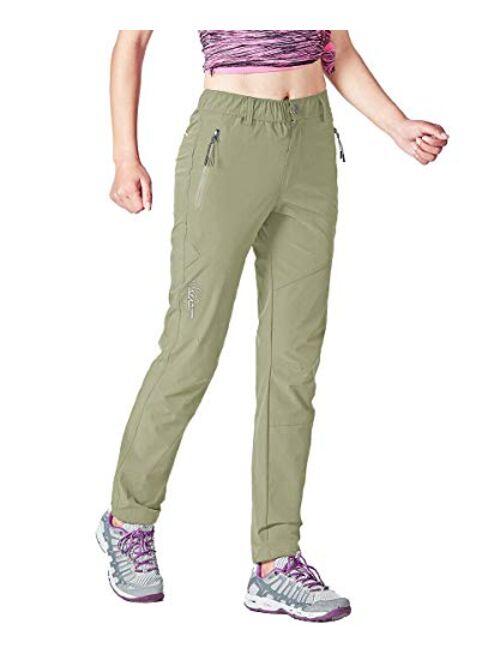 Gopune Women's Outdoor Hiking Pants Lightweight Quick Dry Water Resistant Mountain Trouser