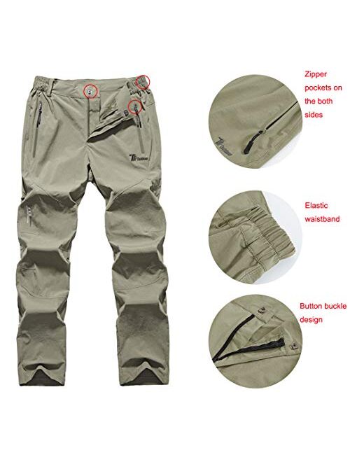 Gopune Women's Outdoor Hiking Pants Lightweight Quick Dry Water Resistant Mountain Trouser