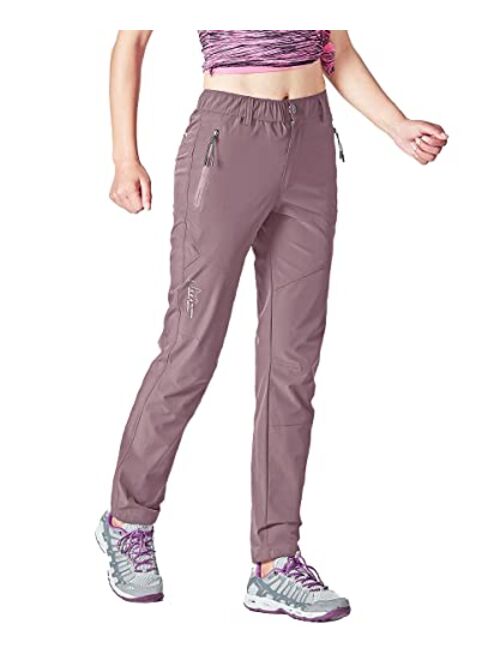 Gopune Women's Outdoor Hiking Pants Lightweight Quick Dry Water Resistant Mountain Trouser