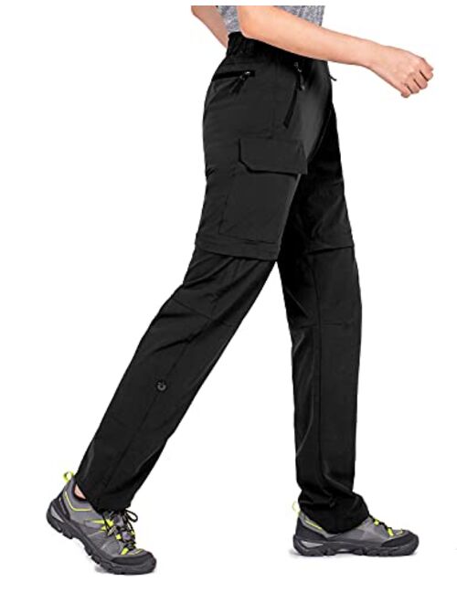 Wespornow Women's-Convertible-Zip-Off-Hiking-Pants for Camping, Travel