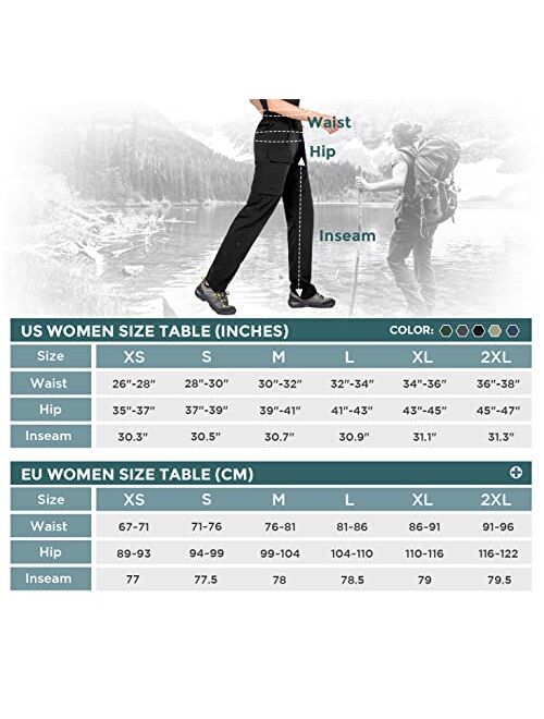 Wespornow Women's-Convertible-Zip-Off-Hiking-Pants for Camping, Travel