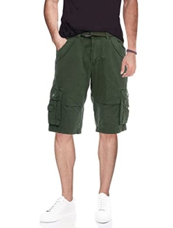 X RAY Mens Tactical Cargo Shorts Camo and Solid Colors 12.5" Inseam Knee Length Classic Fit Multi Pocket