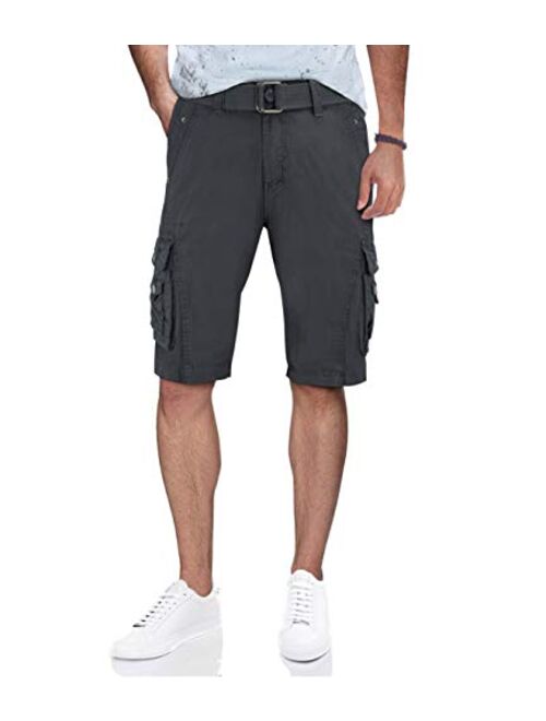 X RAY Mens Tactical Cargo Shorts Camo and Solid Colors 12.5" Inseam Knee Length Classic Fit Multi Pocket