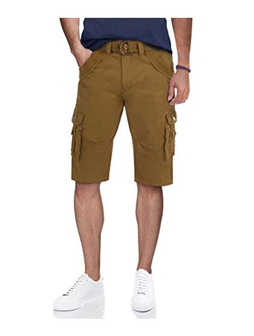 X RAY Mens Tactical Cargo Shorts Camo and Solid Colors 12.5" Inseam Knee Length Classic Fit Multi Pocket