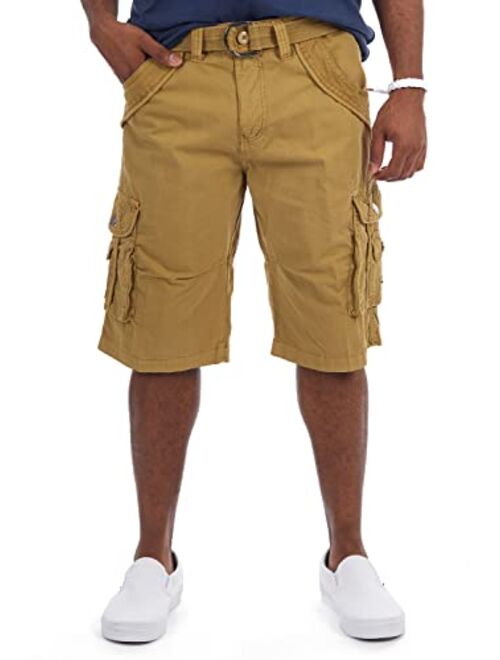 X RAY Mens Tactical Cargo Shorts Camo and Solid Colors 12.5" Inseam Knee Length Classic Fit Multi Pocket