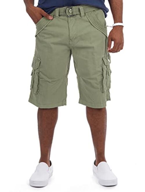 X RAY Mens Tactical Cargo Shorts Camo and Solid Colors 12.5" Inseam Knee Length Classic Fit Multi Pocket