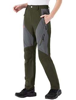 Rdruko Women's Hiking Pants Water-Resistant Quick Dry UPF 50 Travel Camping Work Pants Zipper Pockets