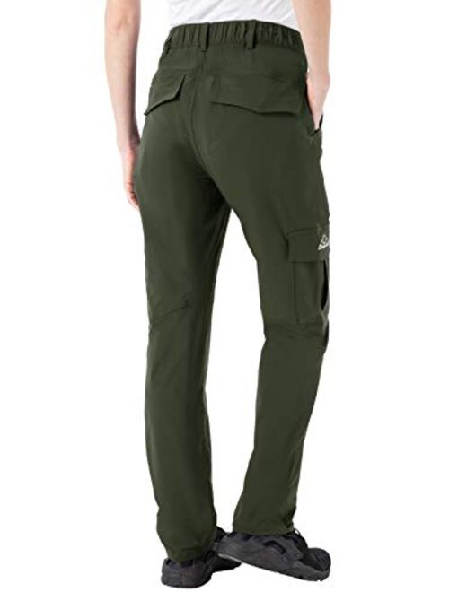 Rdruko Women's Hiking Pants Water-Resistant Quick Dry UPF 50 Travel Camping Work Pants Zipper Pockets