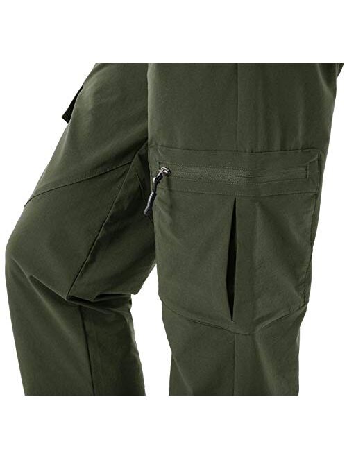 Rdruko Women's Hiking Pants Water-Resistant Quick Dry UPF 50 Travel Camping Work Pants Zipper Pockets