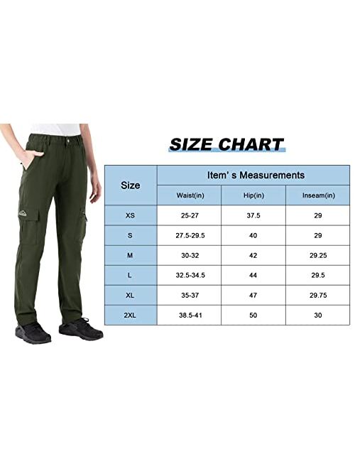 Rdruko Women's Hiking Pants Water-Resistant Quick Dry UPF 50 Travel Camping Work Pants Zipper Pockets