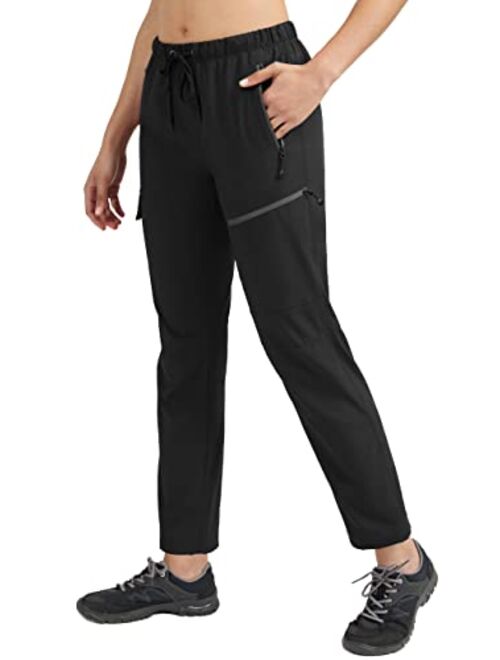 Heathyoga Womens Hiking Pants Cargo Joggers for Women with Pockets Water Resistant Hiking Joggers Athletic Jogger Pants