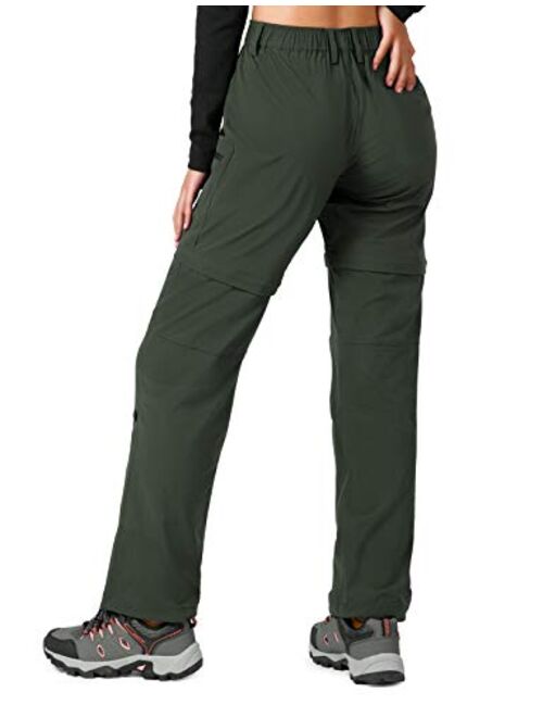 Cycorld Women's-Hiking-Pants-Convertible Quick-Dry-Stretch-Lightweight Zip-Off Outdoor Pants with 5 Deep Pocket