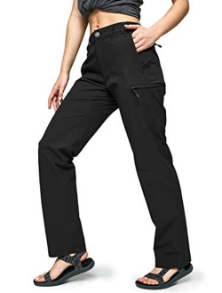 MIER Women's Quick Dry Cargo Pants Lightweight Tactical Hiking Pants with 6 Pockets, Stretchy and Water-Resistant