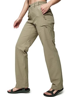 MIER Women's Quick Dry Cargo Pants Lightweight Tactical Hiking Pants with 6 Pockets, Stretchy and Water-Resistant