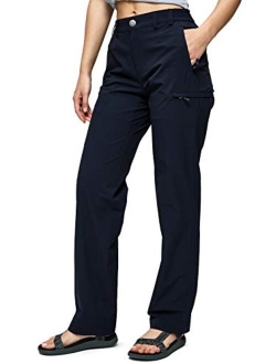 MIER Women's Quick Dry Cargo Pants Lightweight Tactical Hiking Pants with 6 Pockets, Stretchy and Water-Resistant