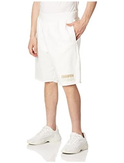 Men's 10" Reverse Weave Cut-Off Shorts, Block Script