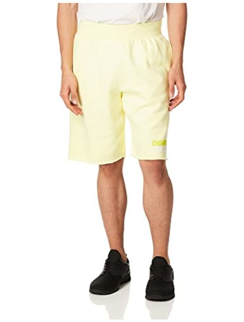 Champion Men's 10" Reverse Weave Cut-Off Shorts, Block Script