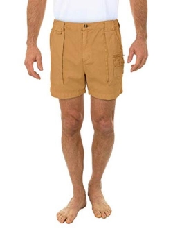 Beach Outfitters Men's Walking Hiker 100% Cotton Cargo Short, 4.5" Inseam