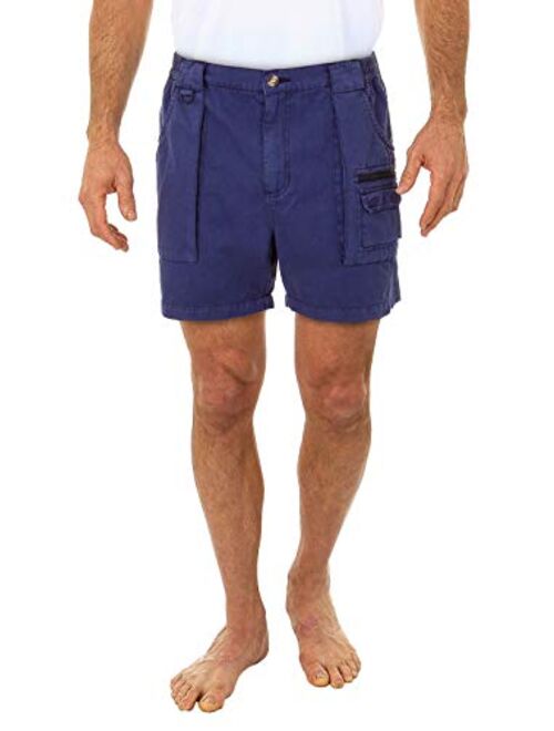 Beach Outfitters Men's Walking Hiker 100% Cotton Cargo Short, 4.5" Inseam