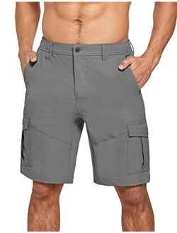 SPECIALMAGIC Mens Hiking Cargo Hybrid Shorts Golf Stretch Lightweight Quick Dry with Pockets