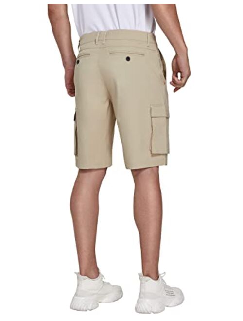 SPECIALMAGIC Mens Hiking Cargo Hybrid Shorts Golf Stretch Lightweight Quick Dry with Pockets