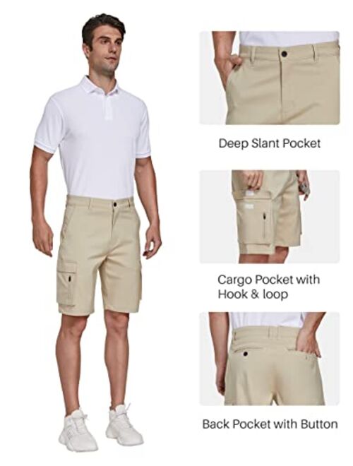 SPECIALMAGIC Mens Hiking Cargo Hybrid Shorts Golf Stretch Lightweight Quick Dry with Pockets