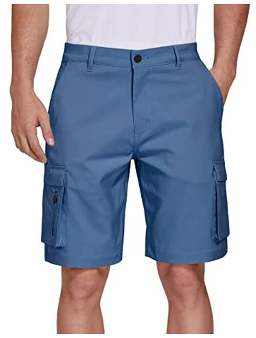 SPECIALMAGIC Mens Hiking Cargo Hybrid Shorts Golf Stretch Lightweight Quick Dry with Pockets