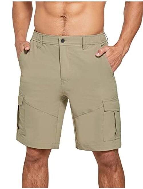 SPECIALMAGIC Mens Hiking Cargo Hybrid Shorts Golf Stretch Lightweight Quick Dry with Pockets