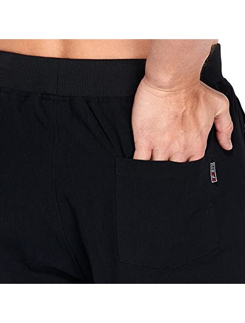 Vocanbomor Men's Casual Flat Front Short with Elastic Waist and Zipper Pockets