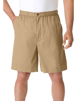 KingSize Men's Big & Tall Knockarounds 8&34 Full Elastic Plain Front Shorts