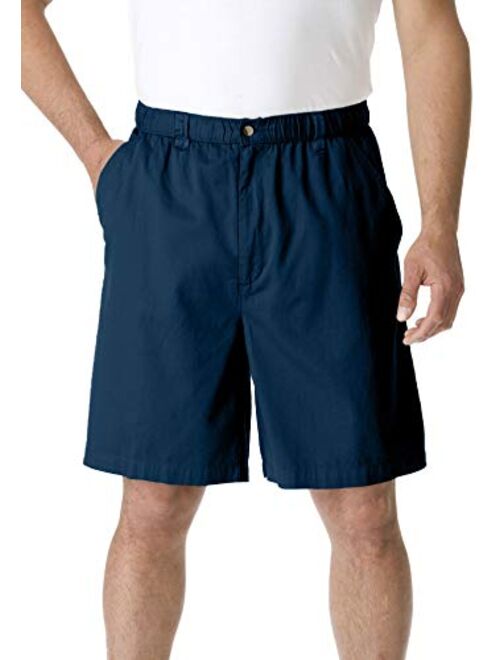 KingSize Men's Big & Tall Knockarounds 8&34 Full Elastic Plain Front Shorts