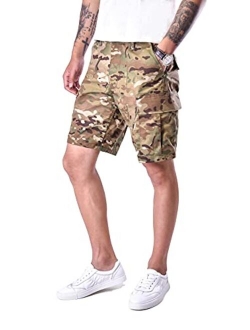 Backbone Mens Army Tactical Military BDU Camouflage Shorts Work Fishing Camping Casual Cargo Shorts