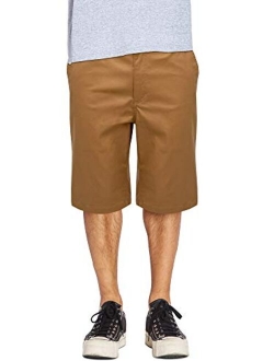 Fitscloth Mens Work Shorts Pants - Casual Stretch Cotton Twill Chino Slim Fit Multi Pocket Regular Big Sizes 30~46