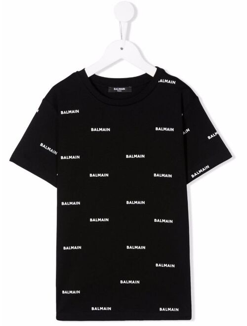 Balmain Kids logo-lettering T-shirt